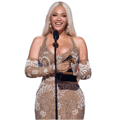 Beyonce Holding Grammy Award Transparent Background