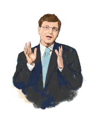 Bill Gates Illustration Sketch Free PNG