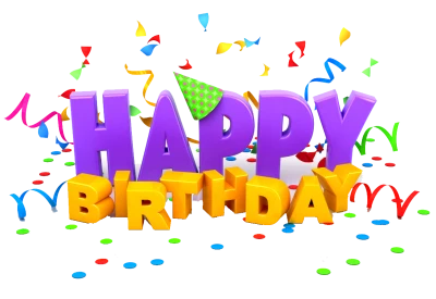 Birthday Text PNG – Festive & Stylish Transparent Lettering Download
