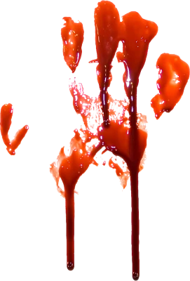 Bloody Handprint Horror Texture Clipart