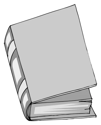 Grey Thick Book Illustration Clipart