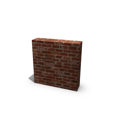 Small Brick Wall Section PNG Image