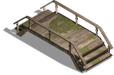 Wooden Bridge with Moss Free PNG