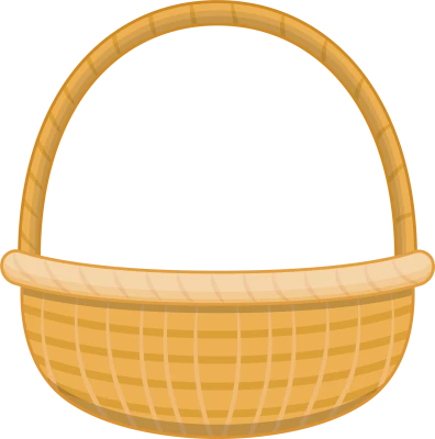 Empty Woven Brown Basket Clipart