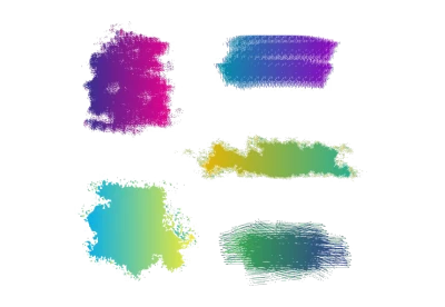 Colorful Brush Stroke Textures Free PNG