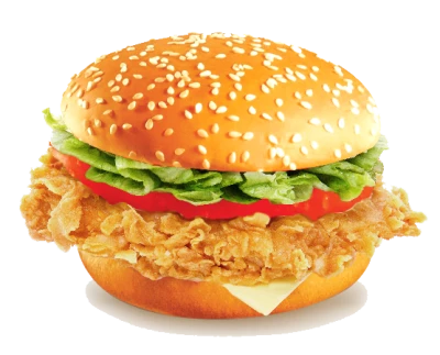 Crispy Chicken Burger PNG Image