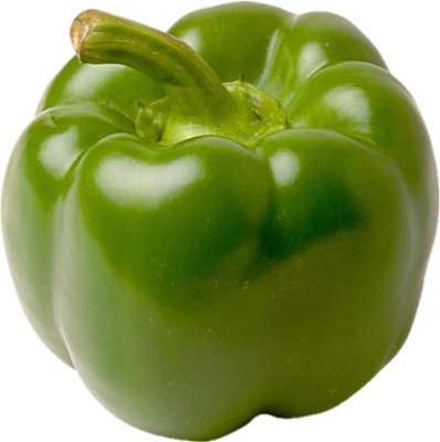 Single Green Bell Pepper PNG Image
