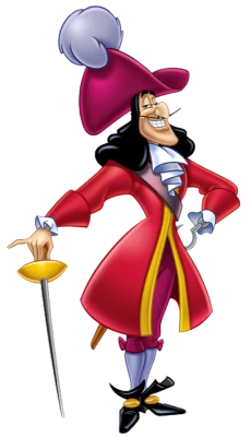 Captain Hook Cartoon Character PNG Image