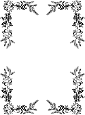 Floral Corner Border Frame PNG Image