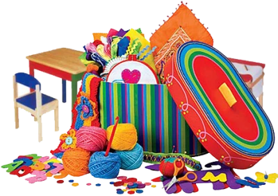 Colorful Sewing Craft Box Transparent Background