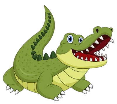Cartoon Crocodile Smiling Clipart