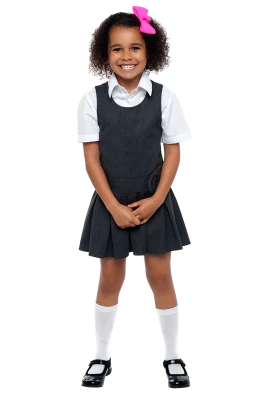 School Girl Uniform Smiling Transparent Background