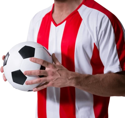 Soccer Player Holding Ball Transparent Background