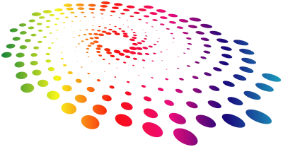 Colorful Halftone Dots Spiral Clipart