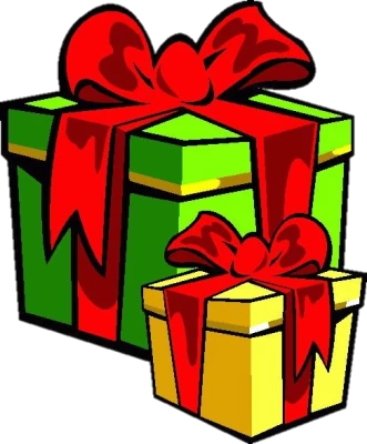 Cartoon Christmas Gift Boxes Transparent Background