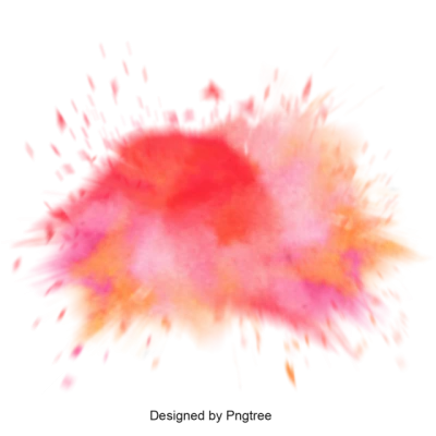 Pink Watercolor Splash Effect Transparent Background