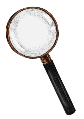 Magnifying Glass Vintage Sketch Transparent Background