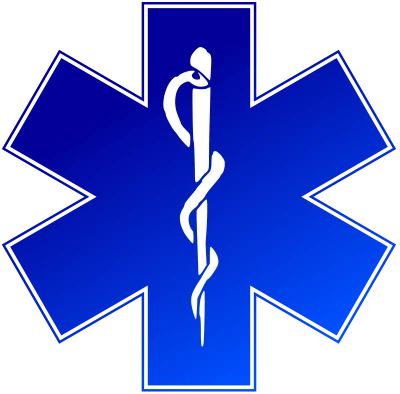 Star of Life Blue Medical Symbol PNG Image