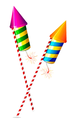 Cracker PNG – Colorful & Celebratory Transparent Fireworks Designs