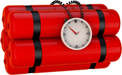 Dynamite Time Bomb 3D Transparent Background