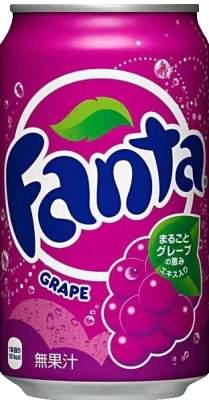 Japanese Fanta Grape Soda Can Clipart