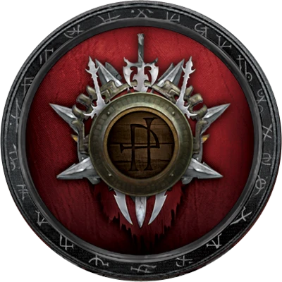 Fantasy Medieval Round Shield With Runes PNG Image