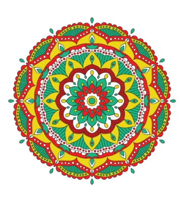 Colorful Decorative Mandala Floral Pattern Clipart