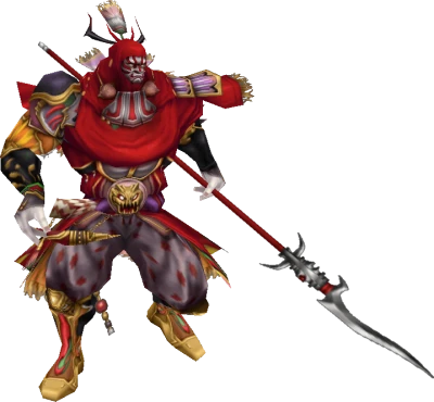 Warrior Samurai Character With Spear PNG Image