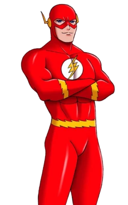 The Flash Superhero Cartoon Character Transparent Background