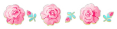 Pink Watercolor Rose Floral Border Clipart