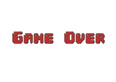 Red Pixel Game Over Retro Text Transparent Background