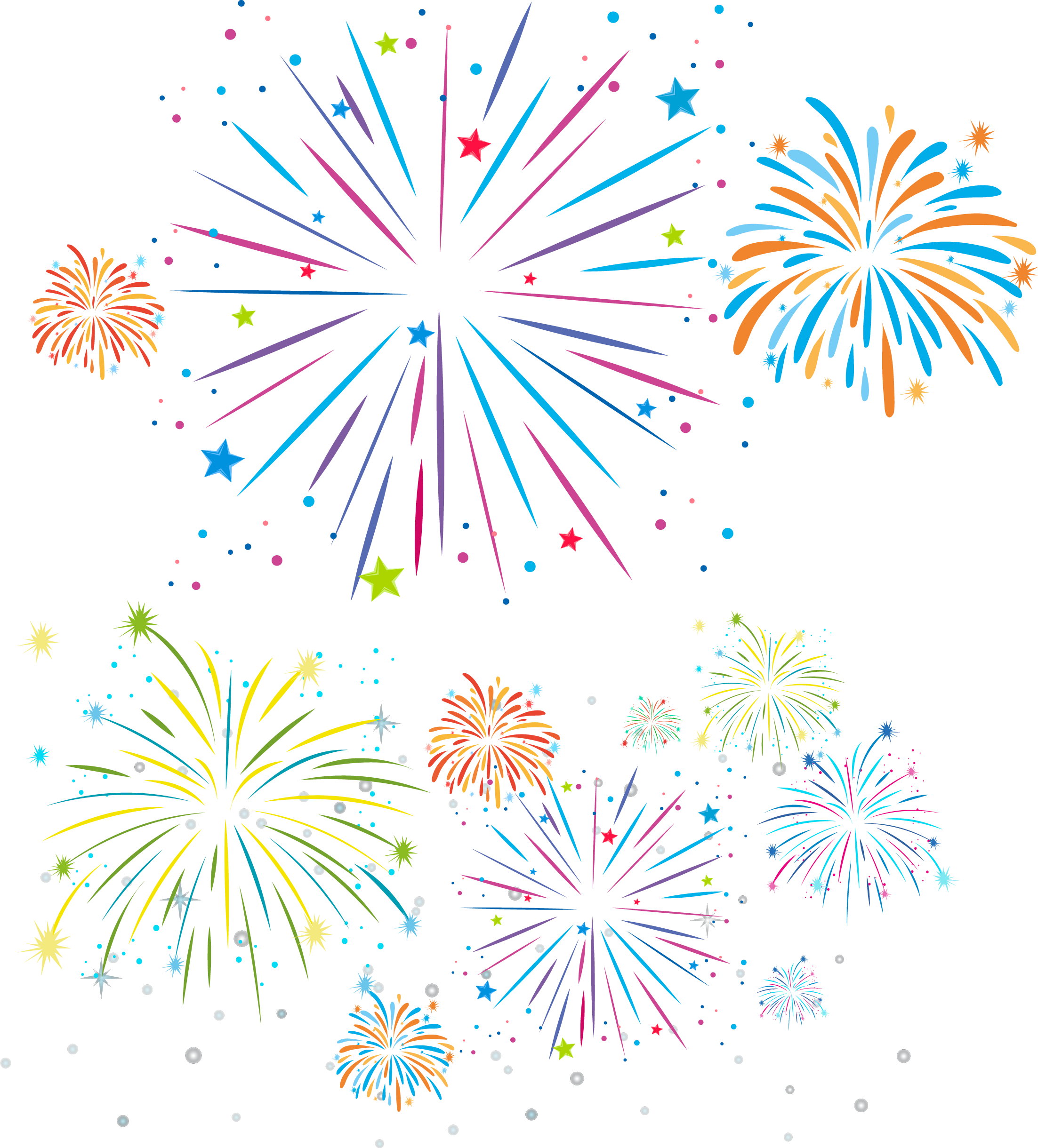 Cracker PNG – Colorful & Celebratory Transparent Fireworks Designs 13