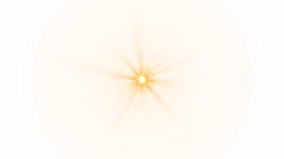 Orange Starburst Lens Flare PNG Image