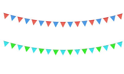 Colorful Party Bunting Flags Pennants PNG Image