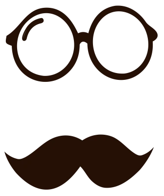Round Glasses And Mustache Hipster Clipart