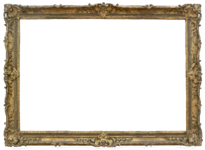 Ornate Antique Gold Picture Frame Transparent Background