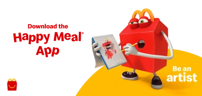 McDonalds Happy Meal Box Drawing Clipart