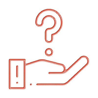 Red Question Mark Hand Icon Transparent Background