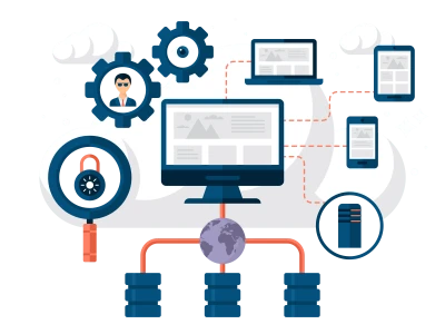 Cloud Computing Network Tech Illustration Free PNG