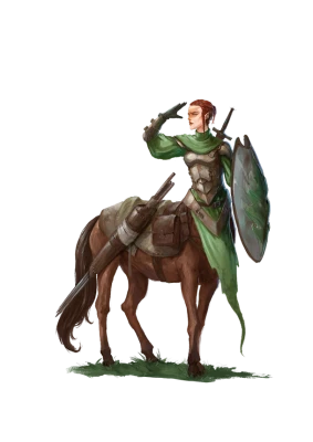 Female Centaur Warrior Fantasy Character Free PNG