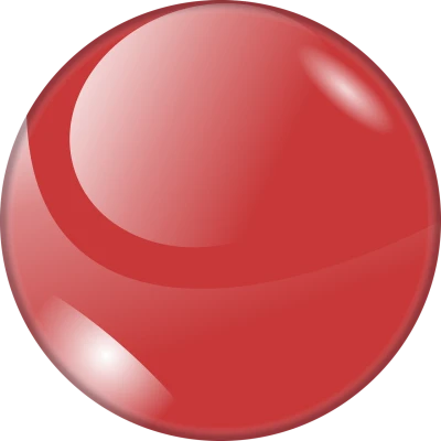 Glossy Red Round 3D Button Clipart