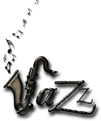 Jazz Typography With Saxophone Free PNG