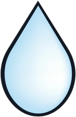 Light Blue Water Drop Icon Transparent Background