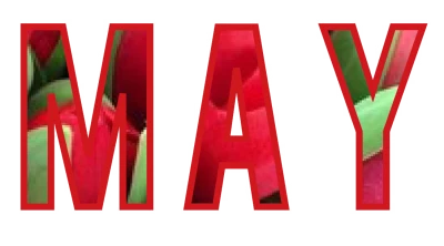 May Text Typography Free PNG