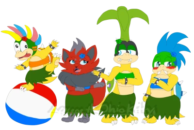 Koopalings Group Party PNG