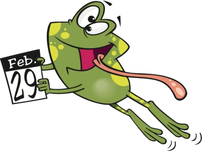 Leap Year Frog Calendar PNG