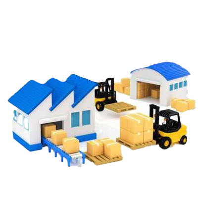Logistics Warehouse Forklifts PNG