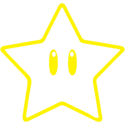 Super Mario Star Shape PNG