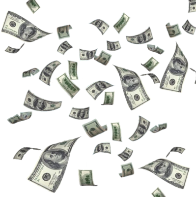 Falling 100 US Dollar Bills Free PNG