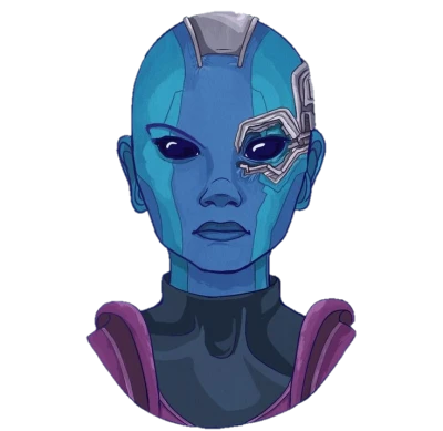Nebula Marvel Portrait Art Clipart